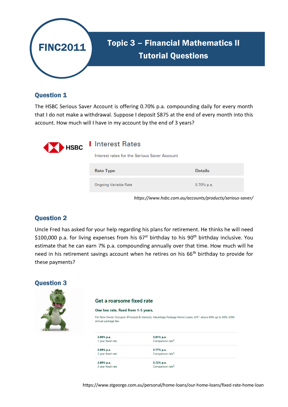 Wk 4 - Financial Mathematics II Questions - Warning: TT: Undefined ...