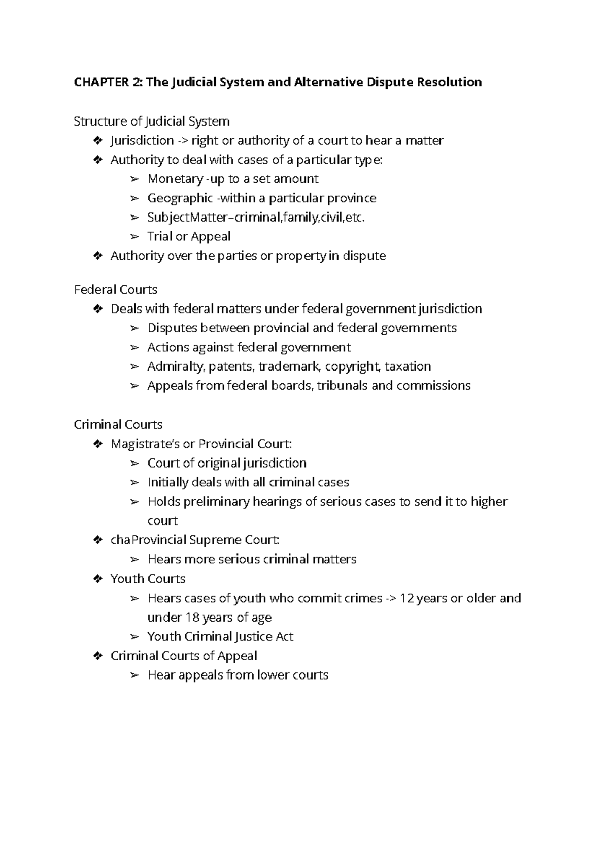 Chapter 2 The Judicial System and Alternative Dispute Resolution ...