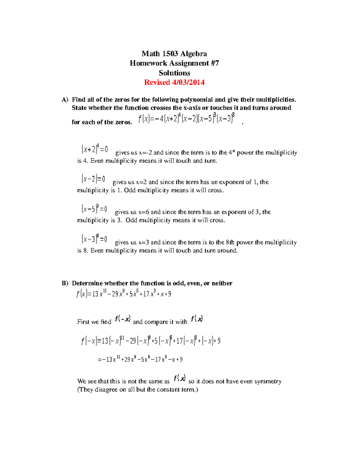 algebra 2 unit 7 lesson 3 homework answers