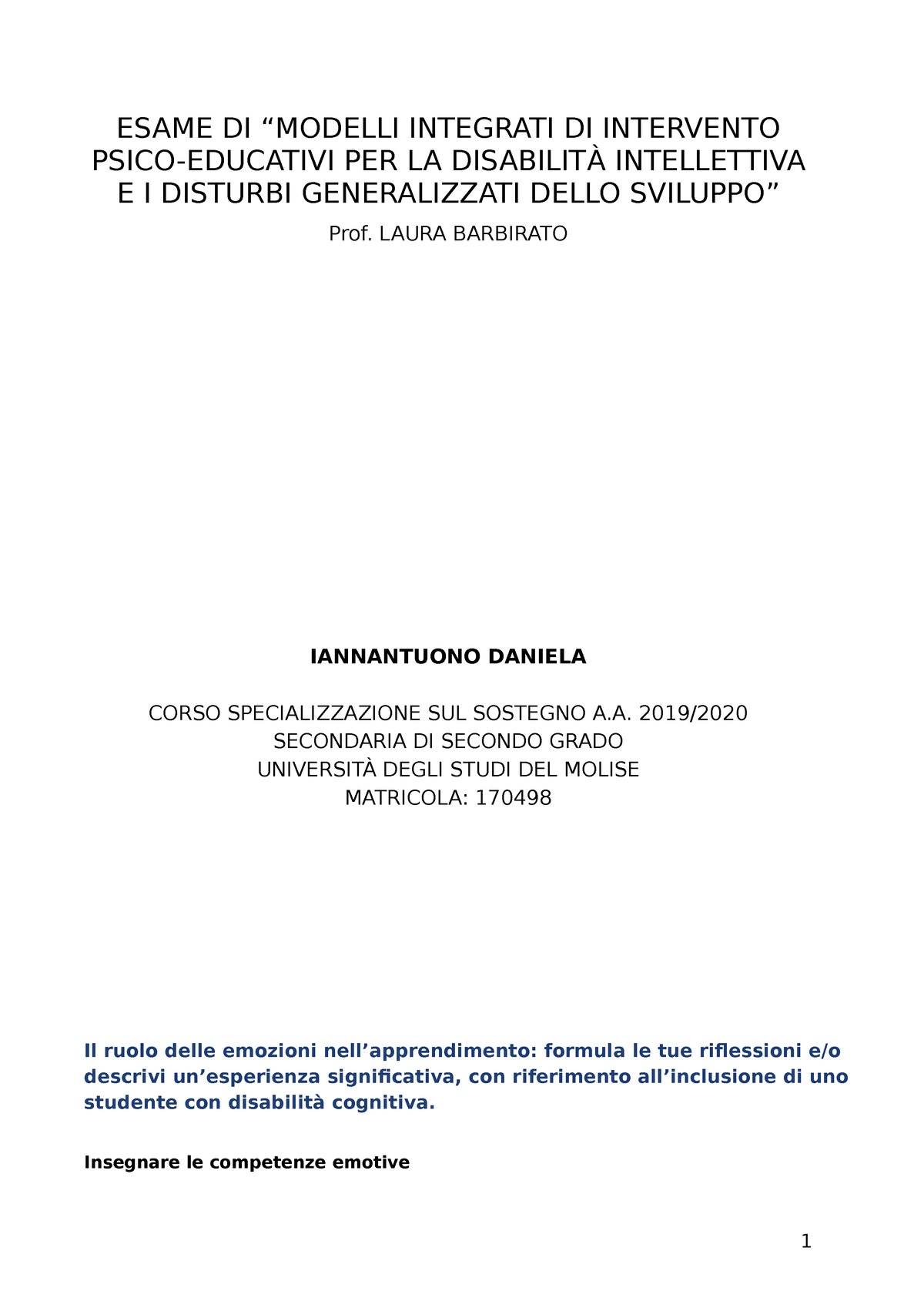 Il ruolo delle emozioni nell'apprendimento