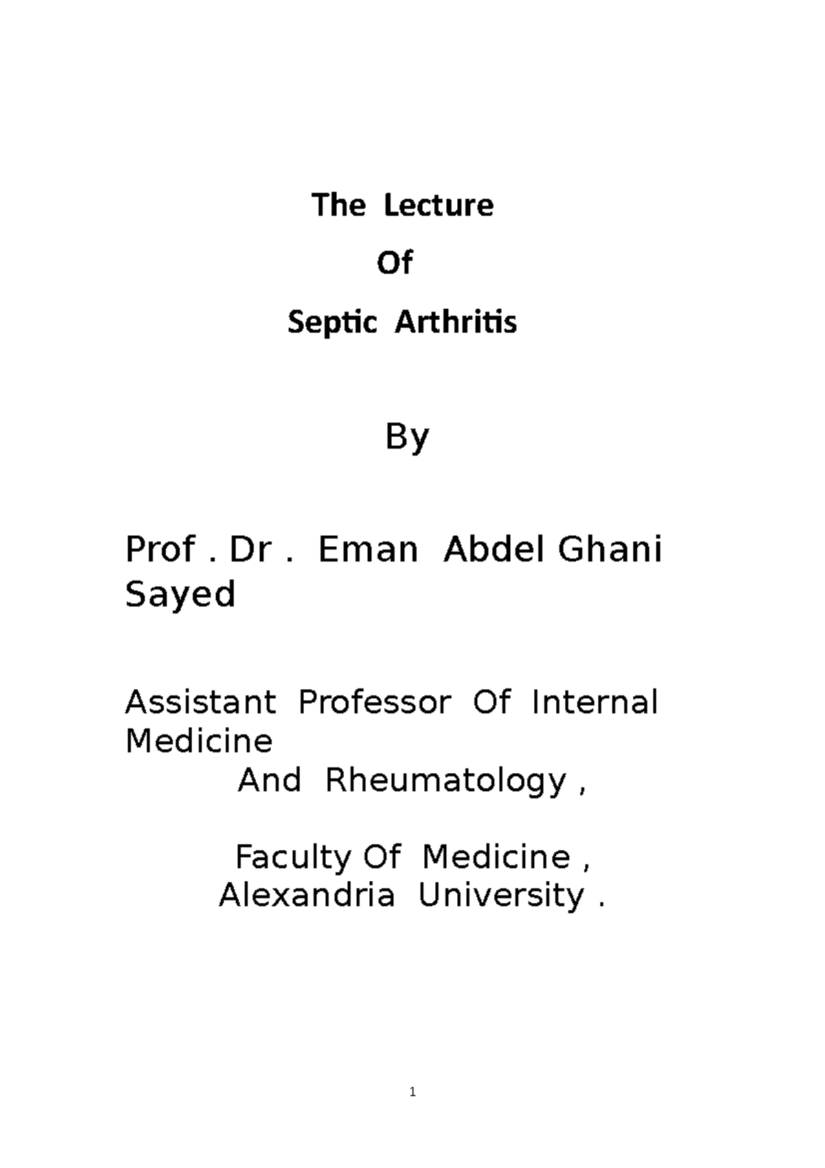 3rd-year-septic-arthritis-the-lecture-of-septic-arthritis-by-prof-dr