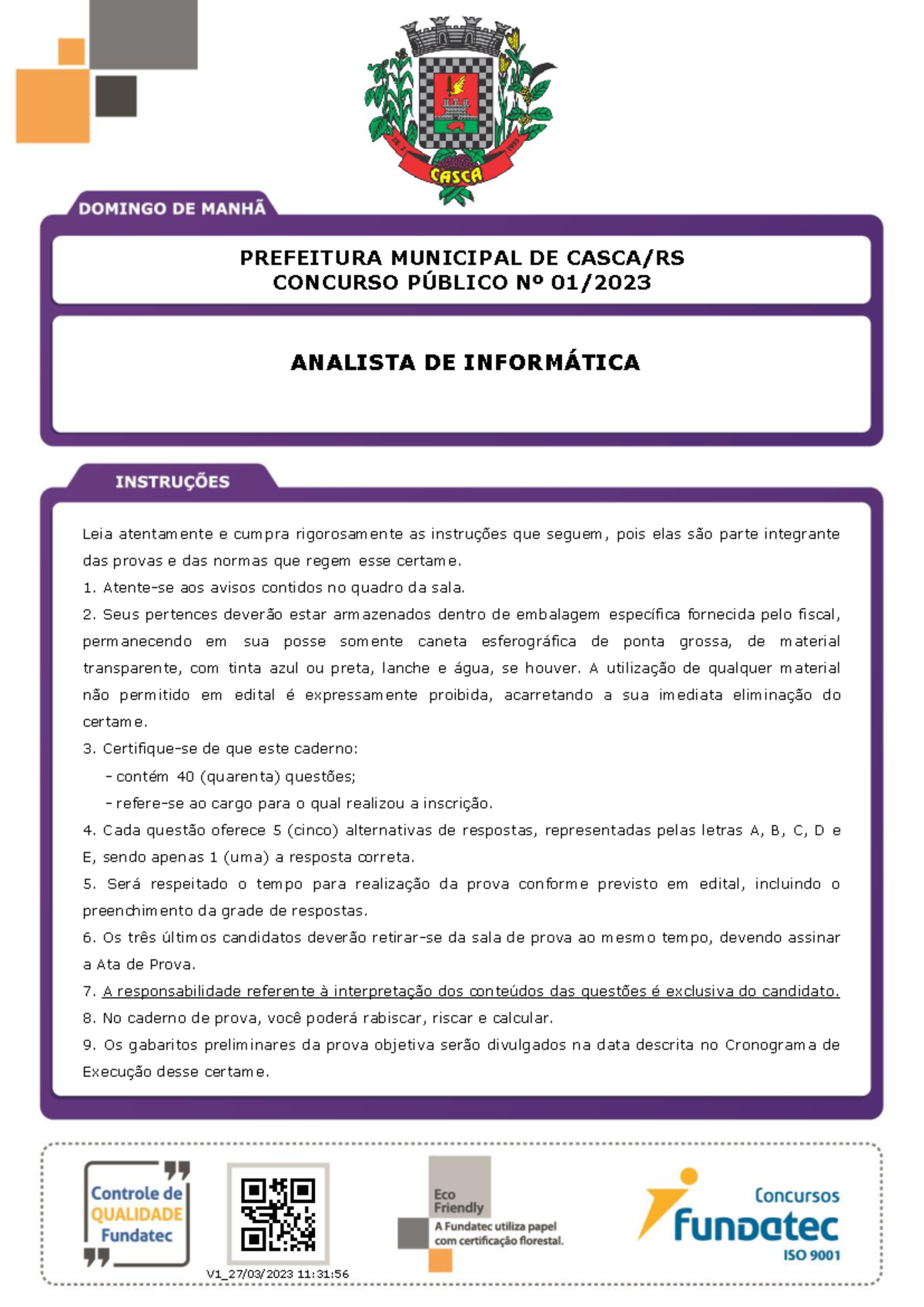 Pref. casca - Fazer - FSDFSDF - PREFEITURA MUNICIPAL DE CASCA/RS ...