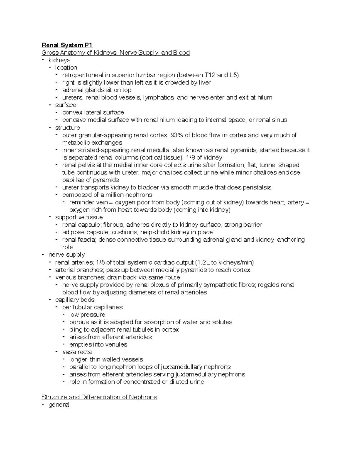The Renal System Lectures Summary Includes Speaker Notes - Renal System ...