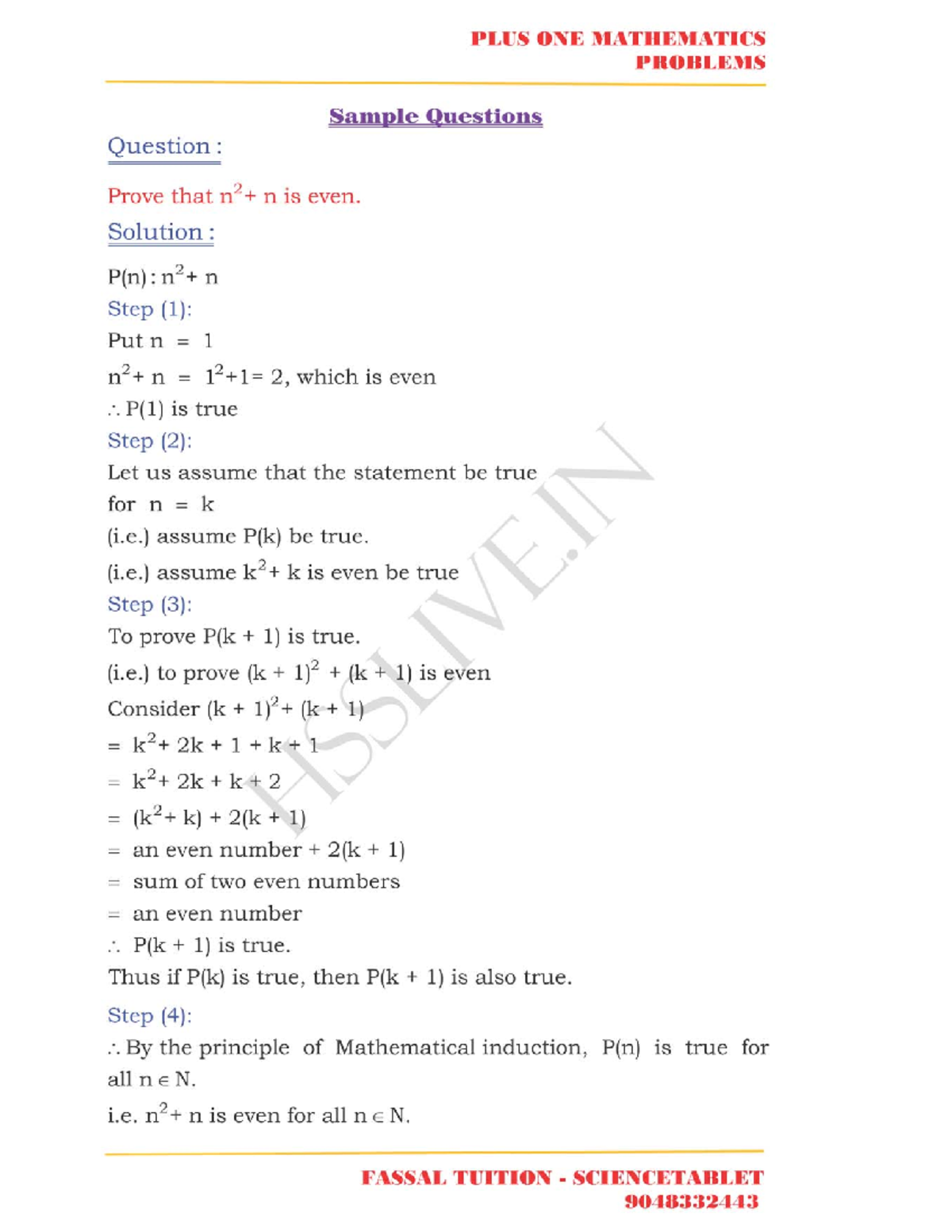 +1 mathematics problem solving 2 - BSC Mathematics - Studocu