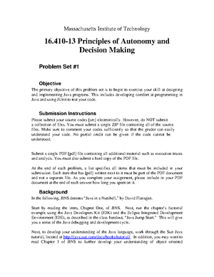 Lecture Notes, Lectures 1 - 6 - 16 And 16: Principles Of Autonomy And ...