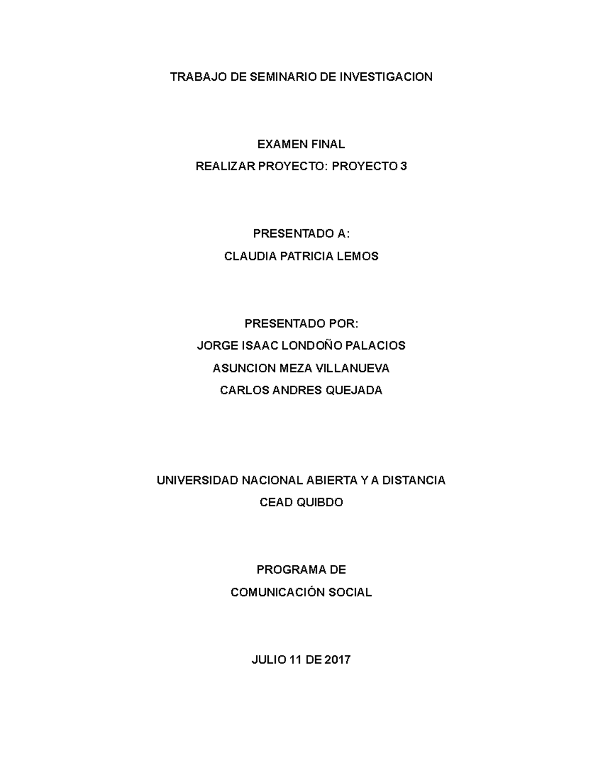 354355696 Examen Final Seminario De Investigacion - TRABAJO DE ...