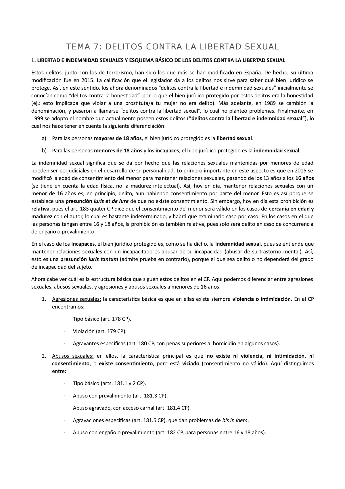 Tema 7 Delitos Contra La Libertad Sexual Def Tema 7 Delitos Contra La Libertad Sexual 1 8263