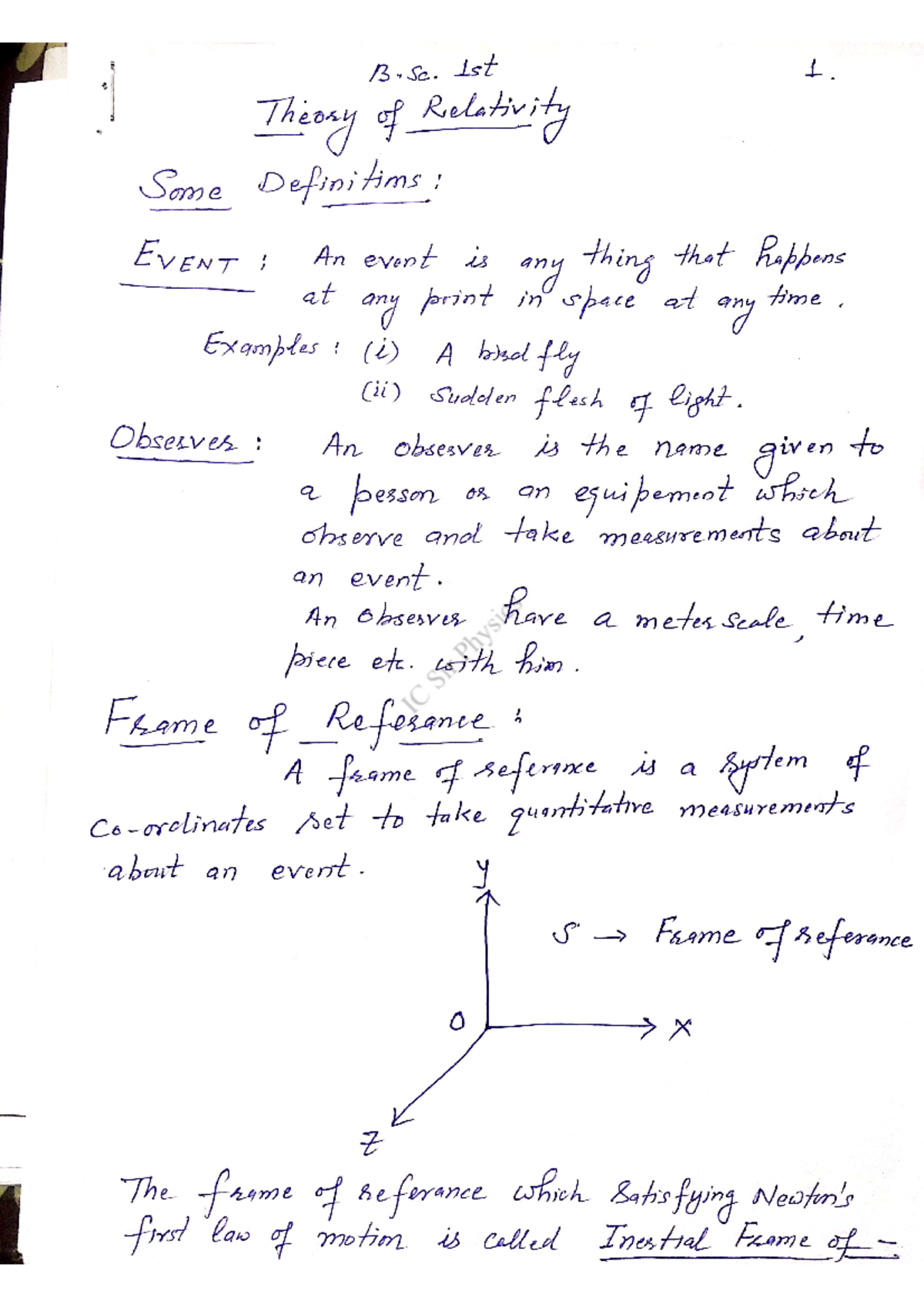 Theory-of-Relativity-B.Sc.-Ist Sem - B.Sc.(Hons) 1st Year Experiments ...