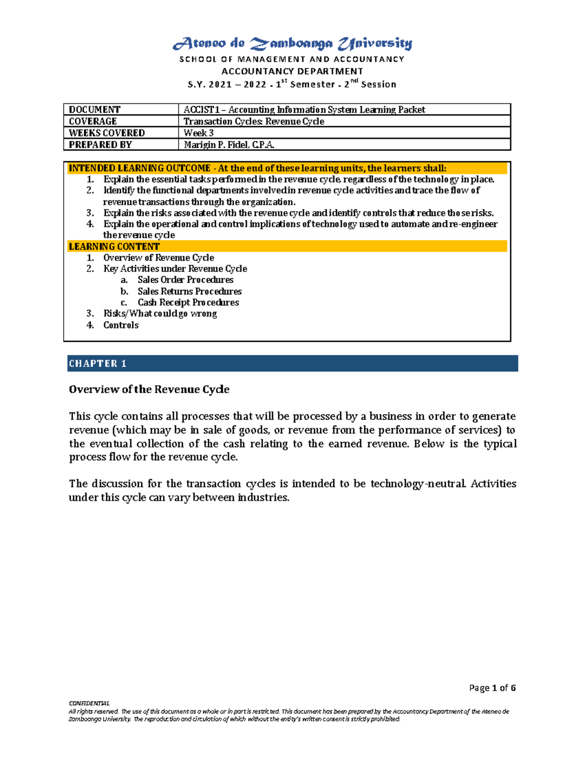 Learning Packet Accist 1 W3 - ####### S C H O O L O F M A N A G E M E N ...