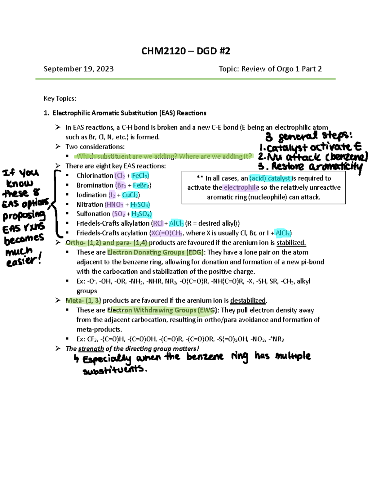 DGD #2 - Answers - dgd examples - CHM2120 – DGD # 2 September 19 , 2023 ...