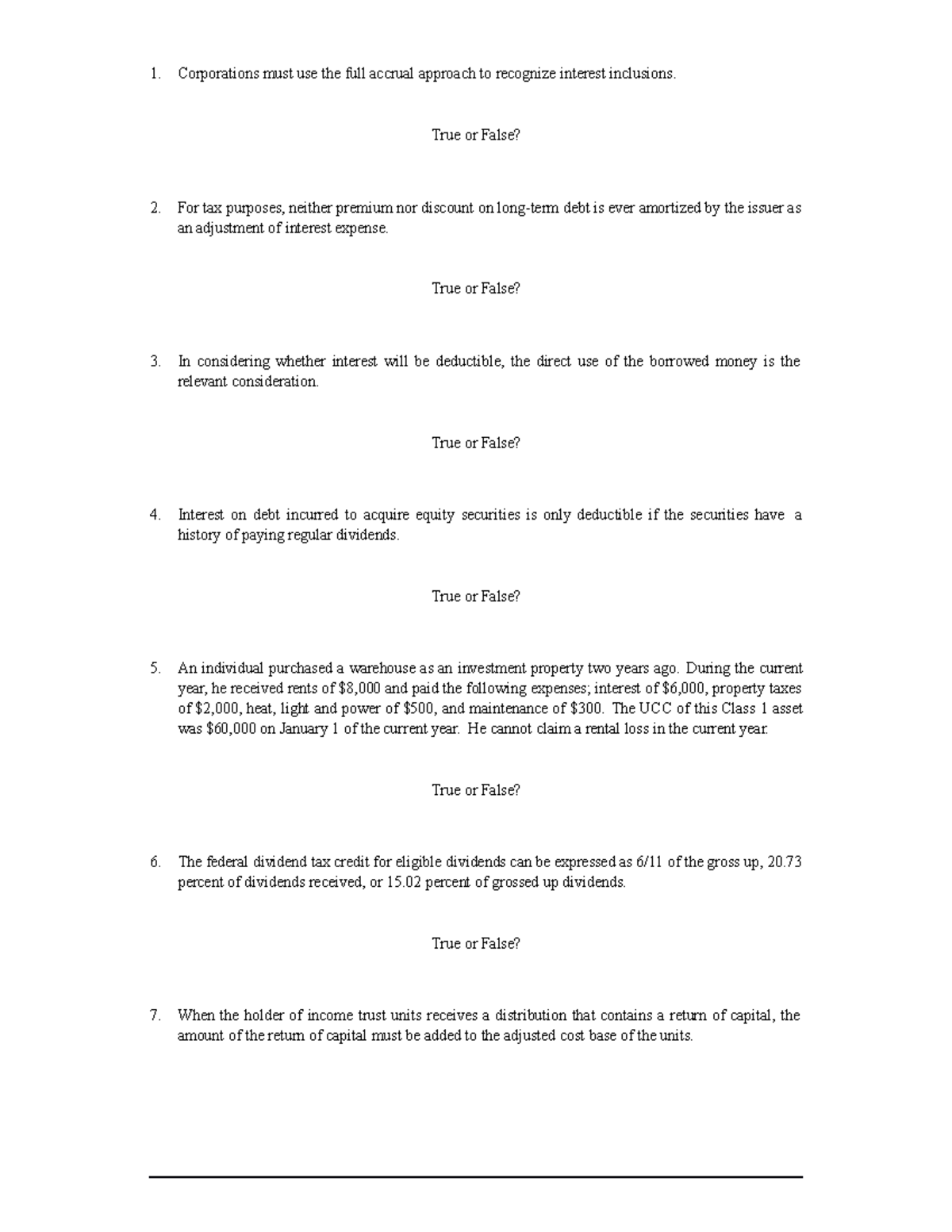 ACCT226 True False Question and Answer Chapter 7 - Corporations must ...
