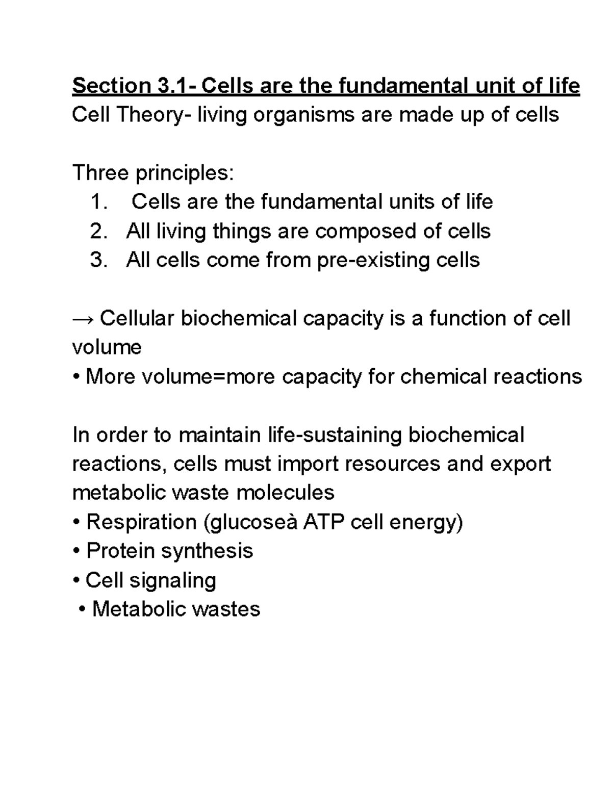 Chapter 3 Section 1 and 2 Section 3 Cells are the fundamental unit