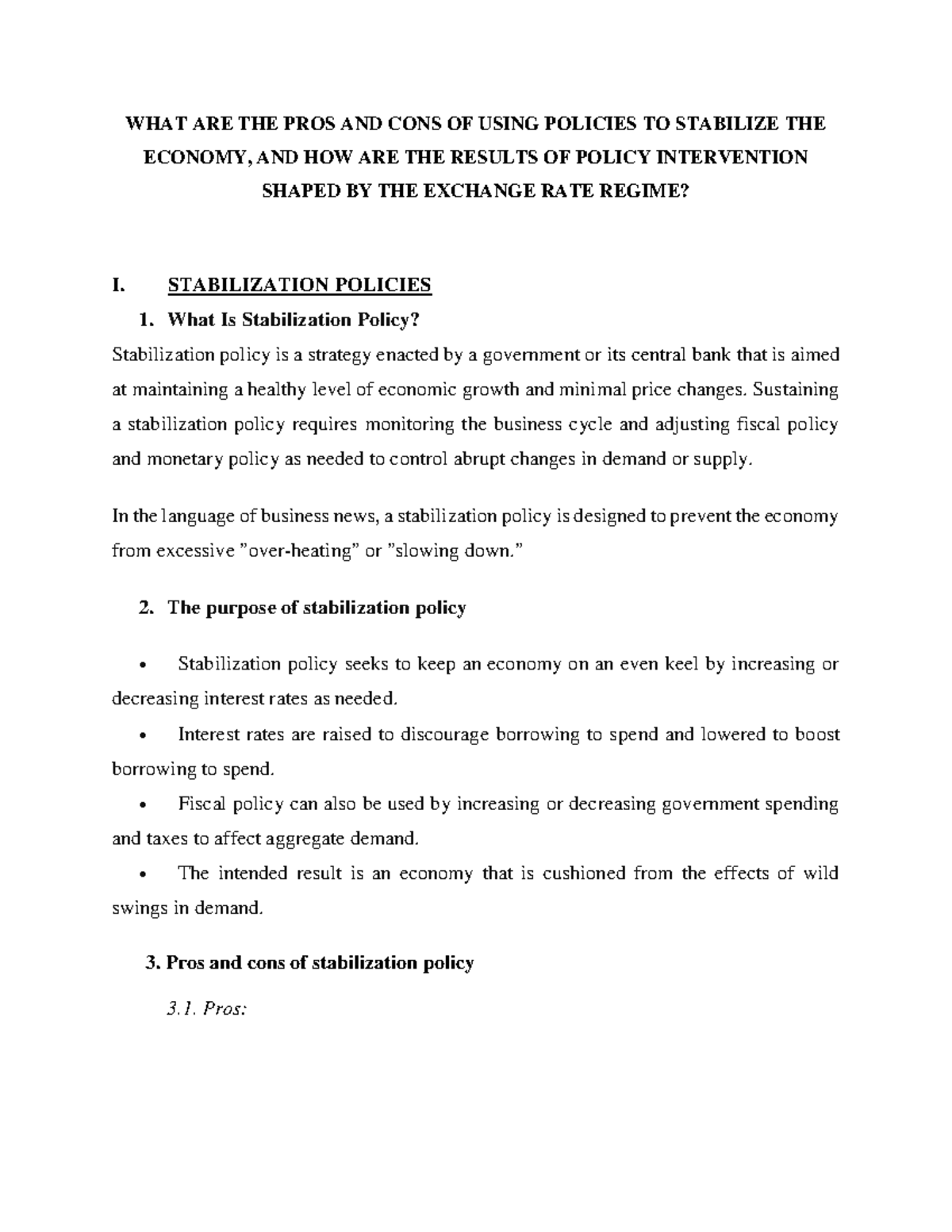 Word-Group-1 - WHAT ARE THE PROS AND CONS OF USING POLICIES TO