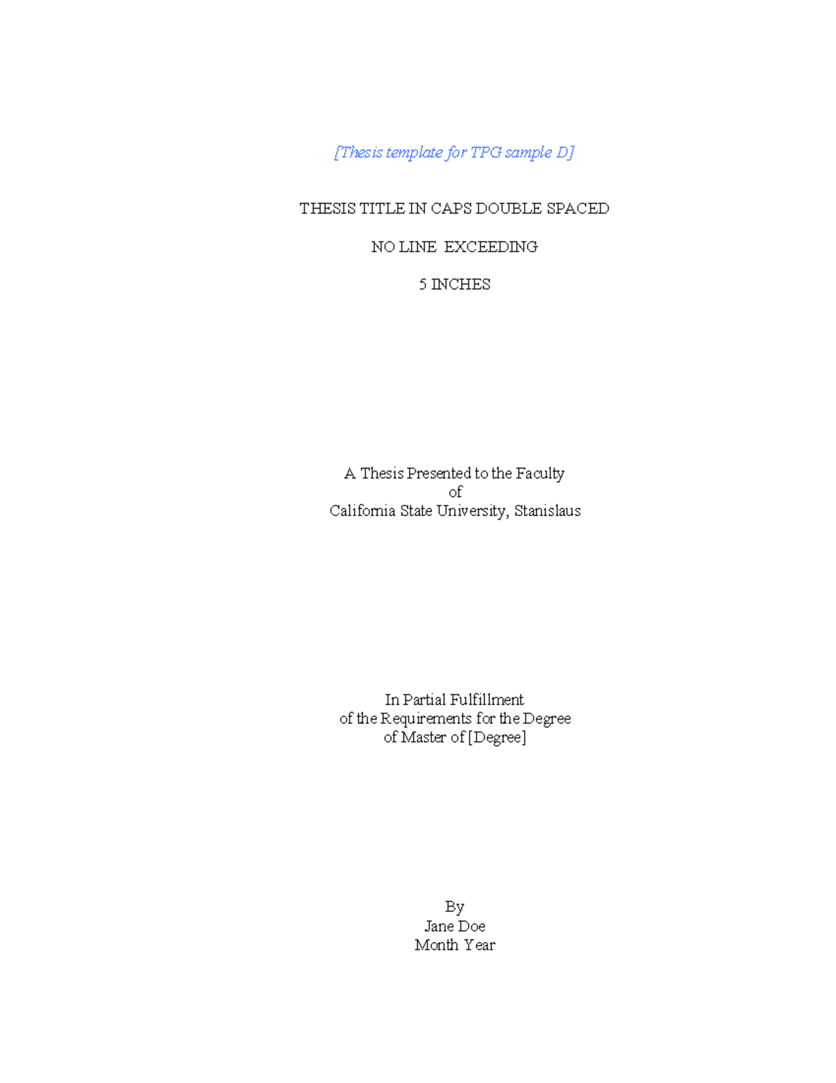 thesis title in literature