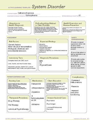 System Disorder Somatic PS - ACTIVE LEARNING TEMPLATES THERAPEUTIC ...