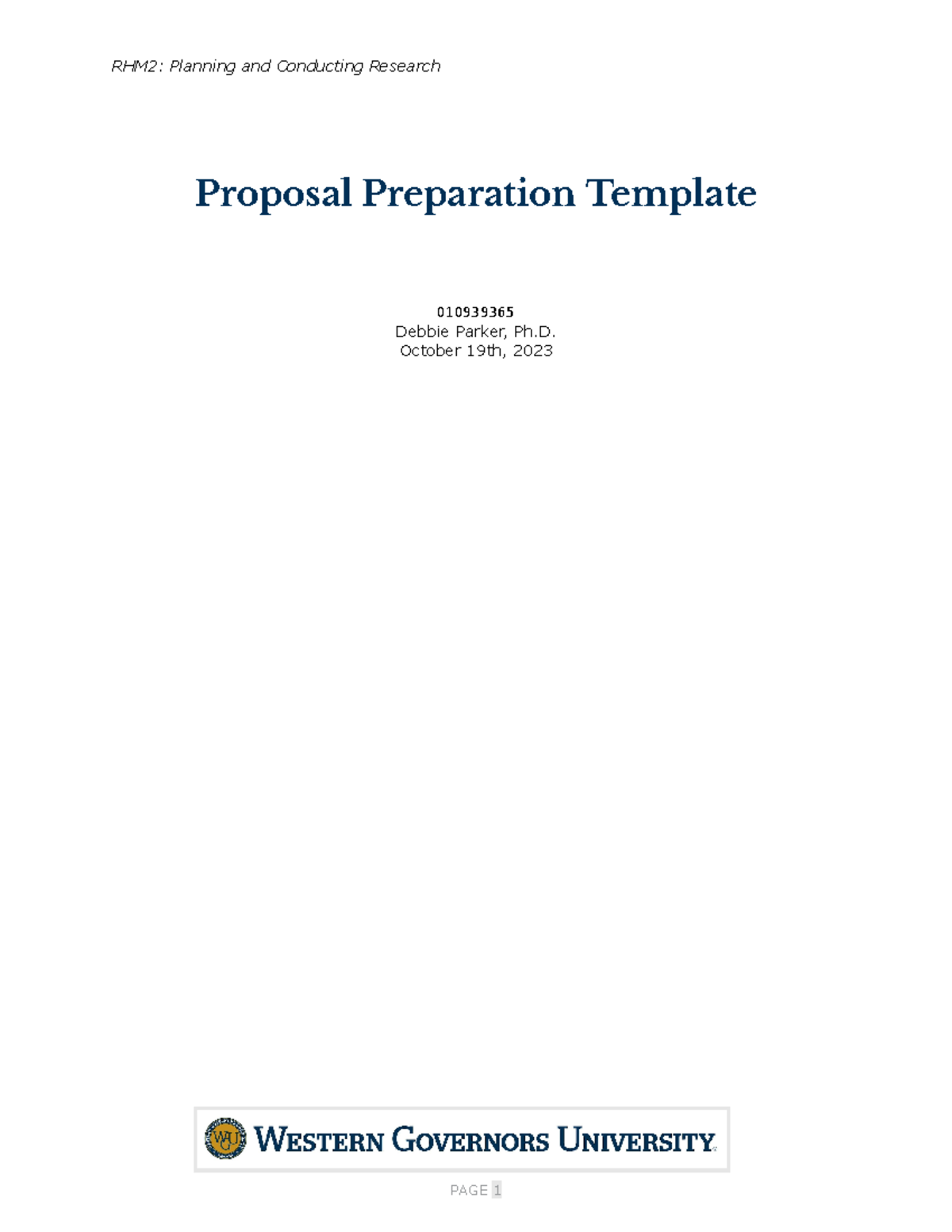 Proposal Preparation - RHM2: Planning and Conducting Research Proposal ...