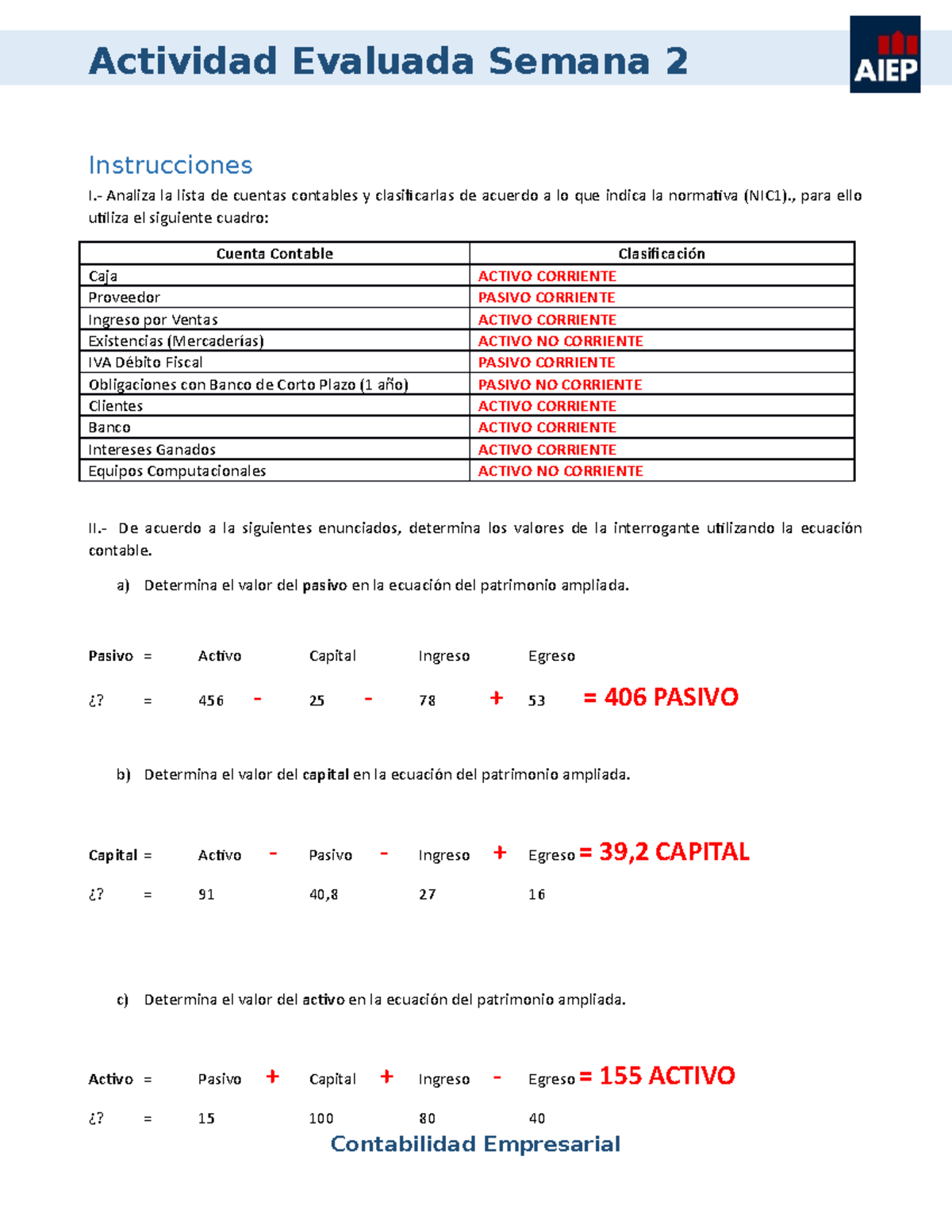 V1 Instrucciones Actividad Práctica Evaluada Semana 2A - Contabilidad ...