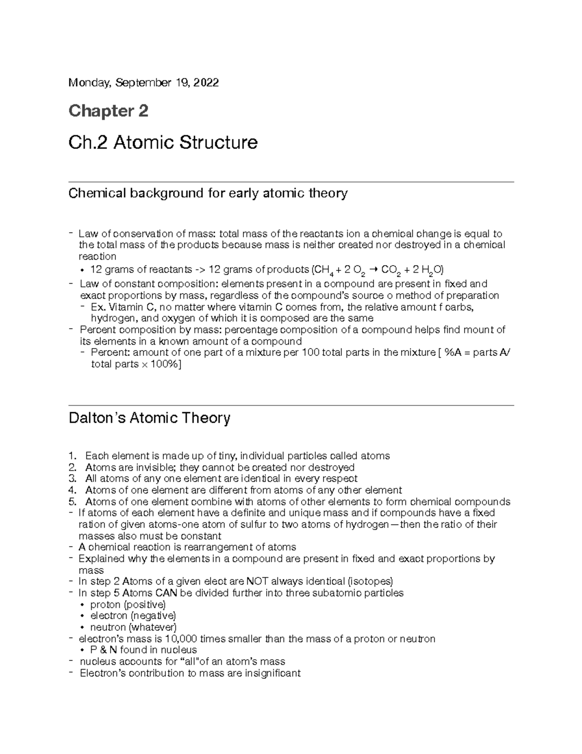 Chem 100 chapter 2 pdf Monday, September 19, 2022 Chapter 2 Ch Atomic