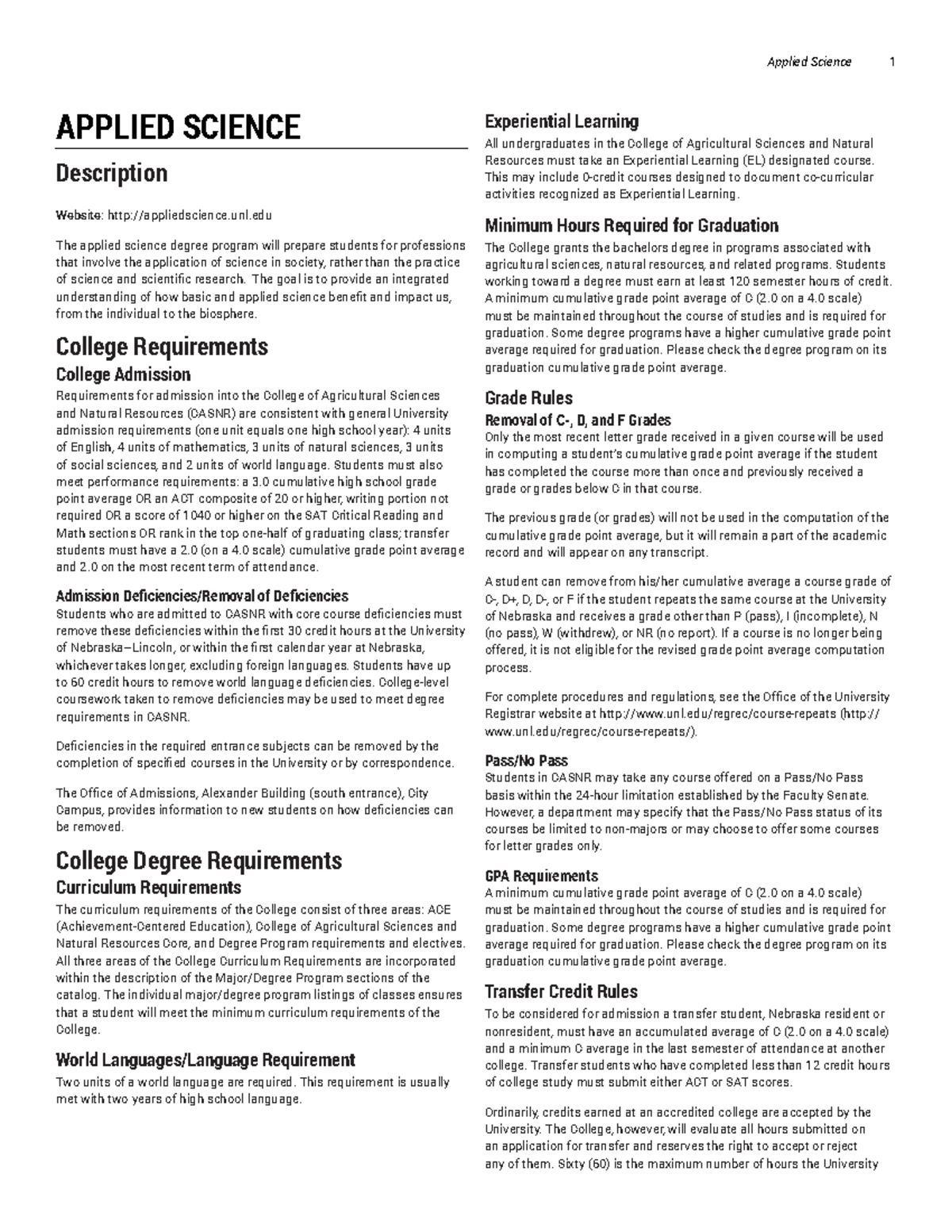 Appliedscience APPLIED SCIENCE Description site appliedscience