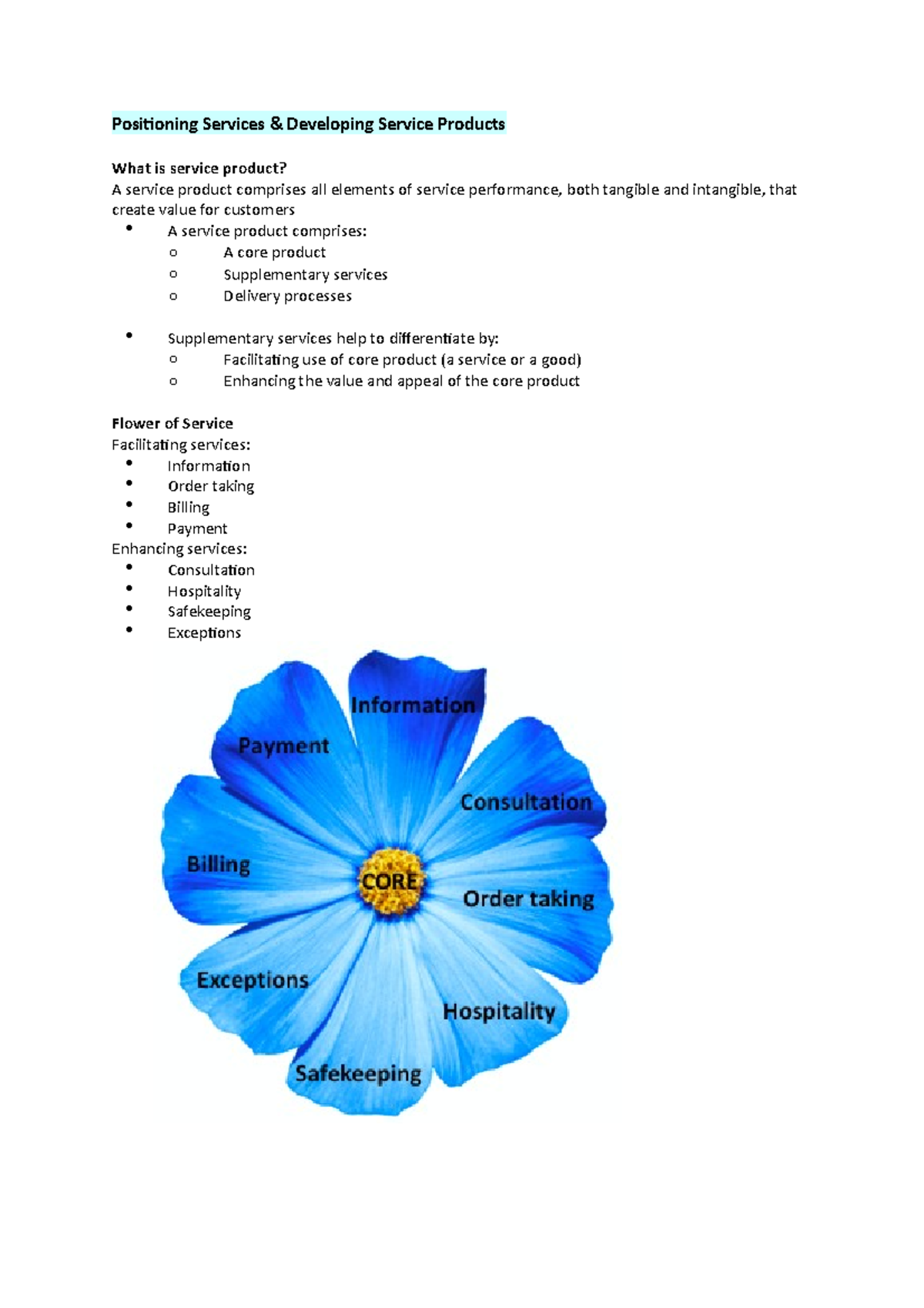 Week 3 Notes Positioning Services - Positioning Services & Developing ...