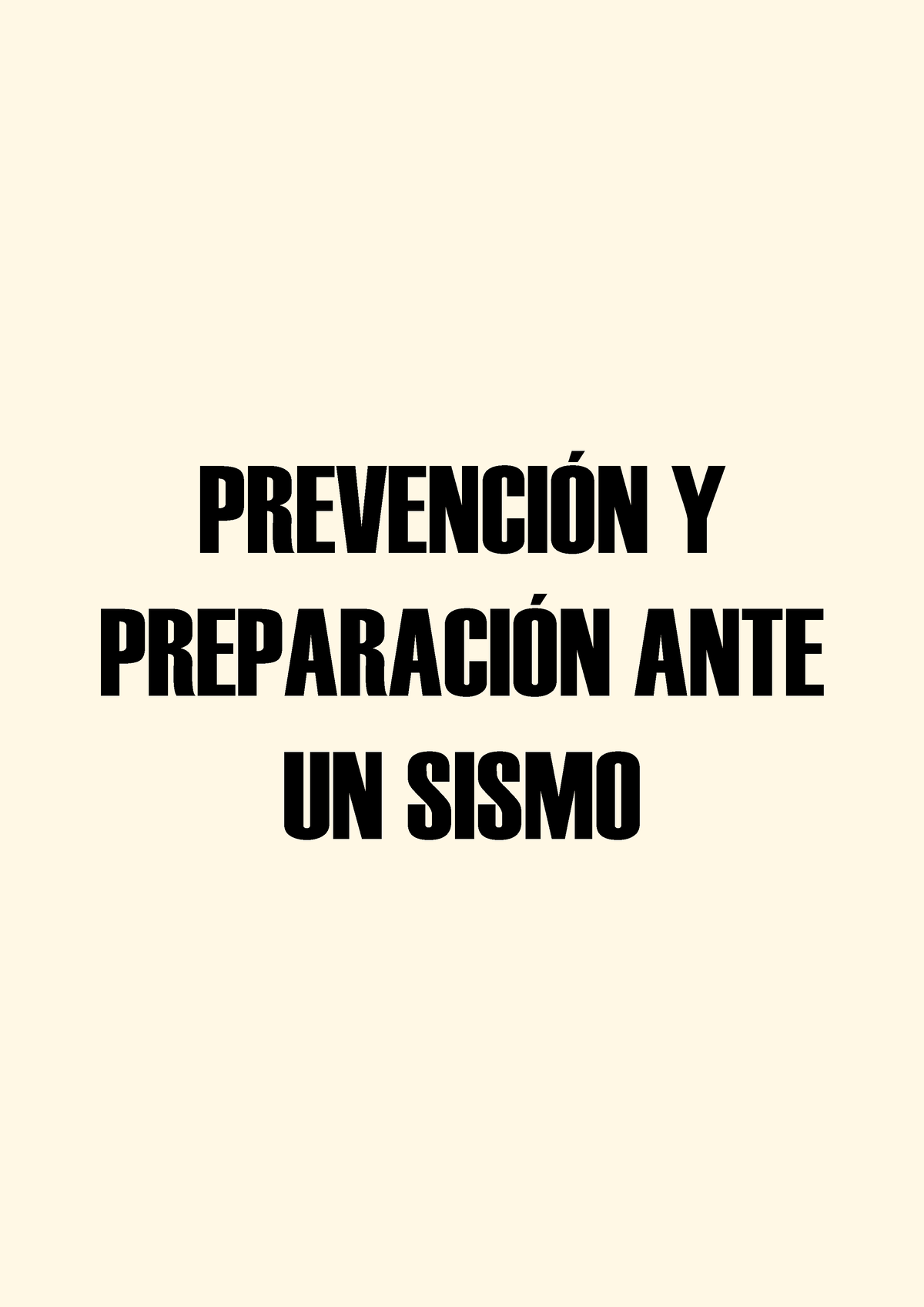 Proyecto De Investigación - PREVENCI”N Y PREPARACI”N ANTE UN SISMO ...