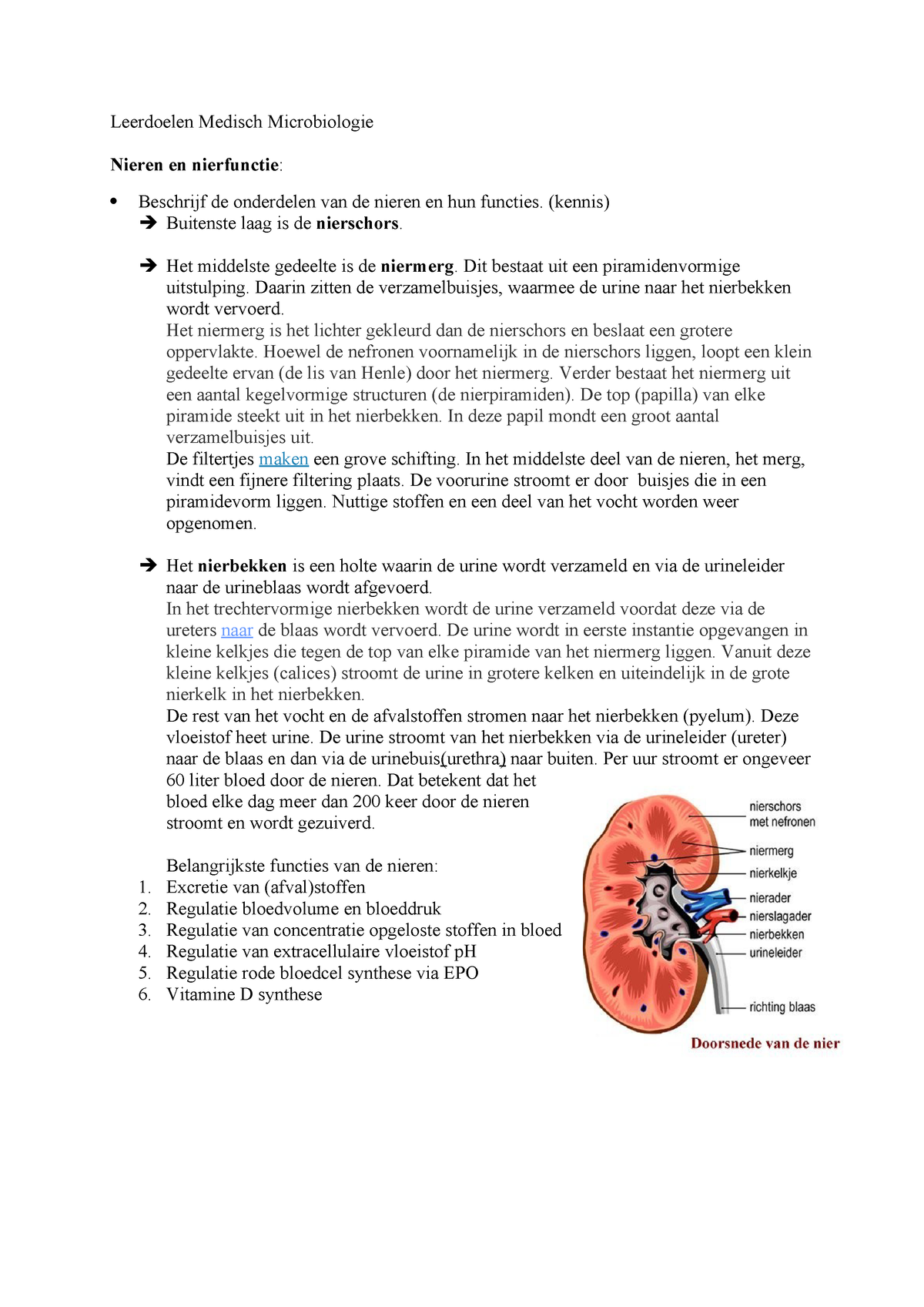 Samenvatting Leerdoelen Medische Microbiologie Studeersnel