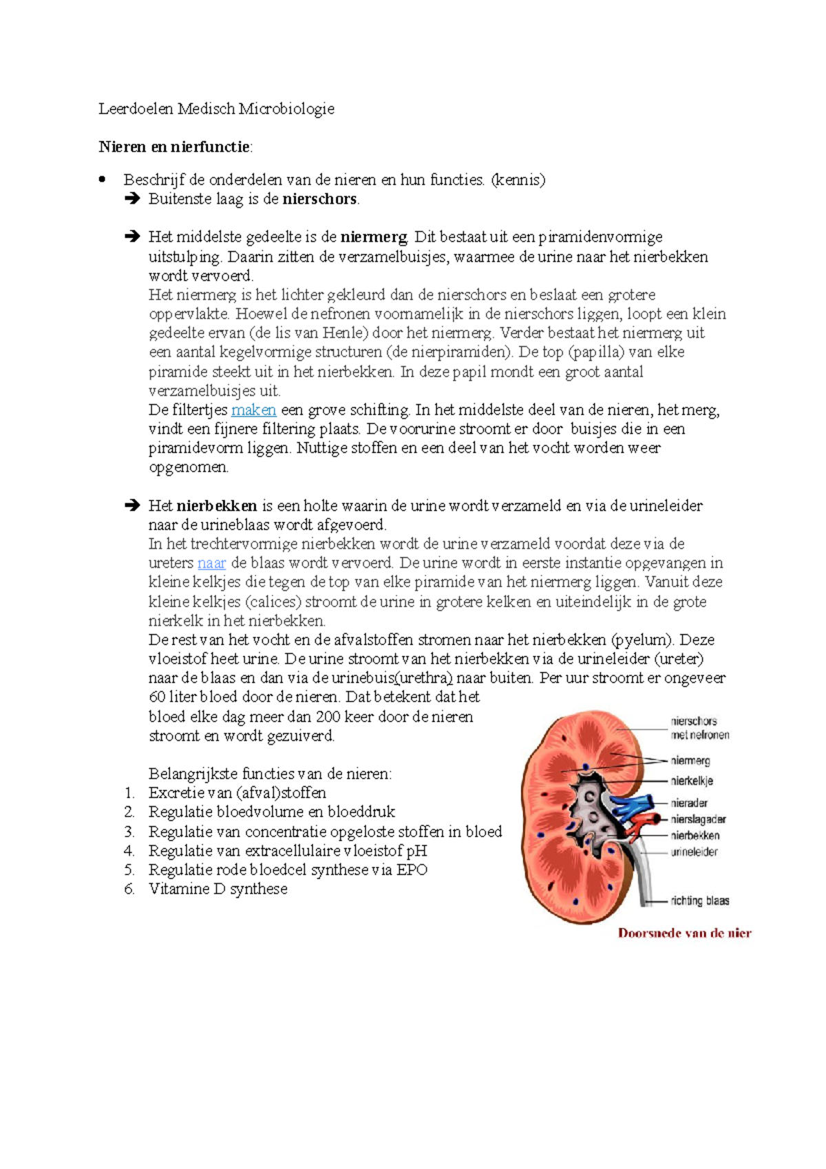 Samenvatting Leerdoelen Medische Microbiologie - Leerdoelen Medisch ...