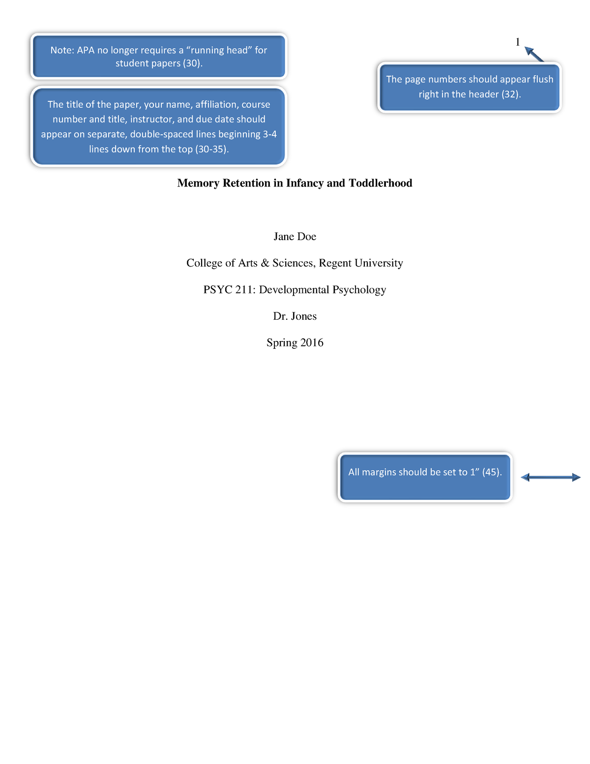 WL APA 7th Edition Sample Paper and APA Basics - Memory Retention in ...