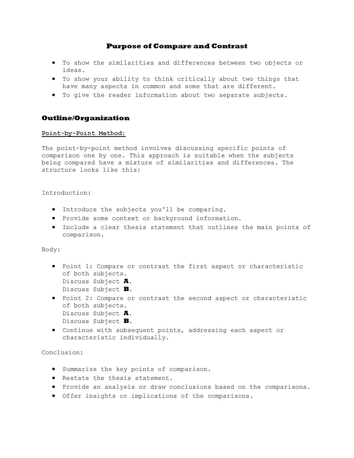 purpose-of-compare-and-contrast-1-purpose-of-compare-and-contrast