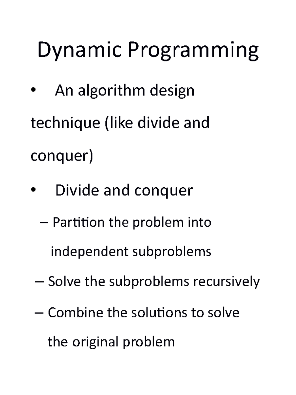 5 - Lecture notes 5 - Design & Analysis: Algorithms - Dynamic ...