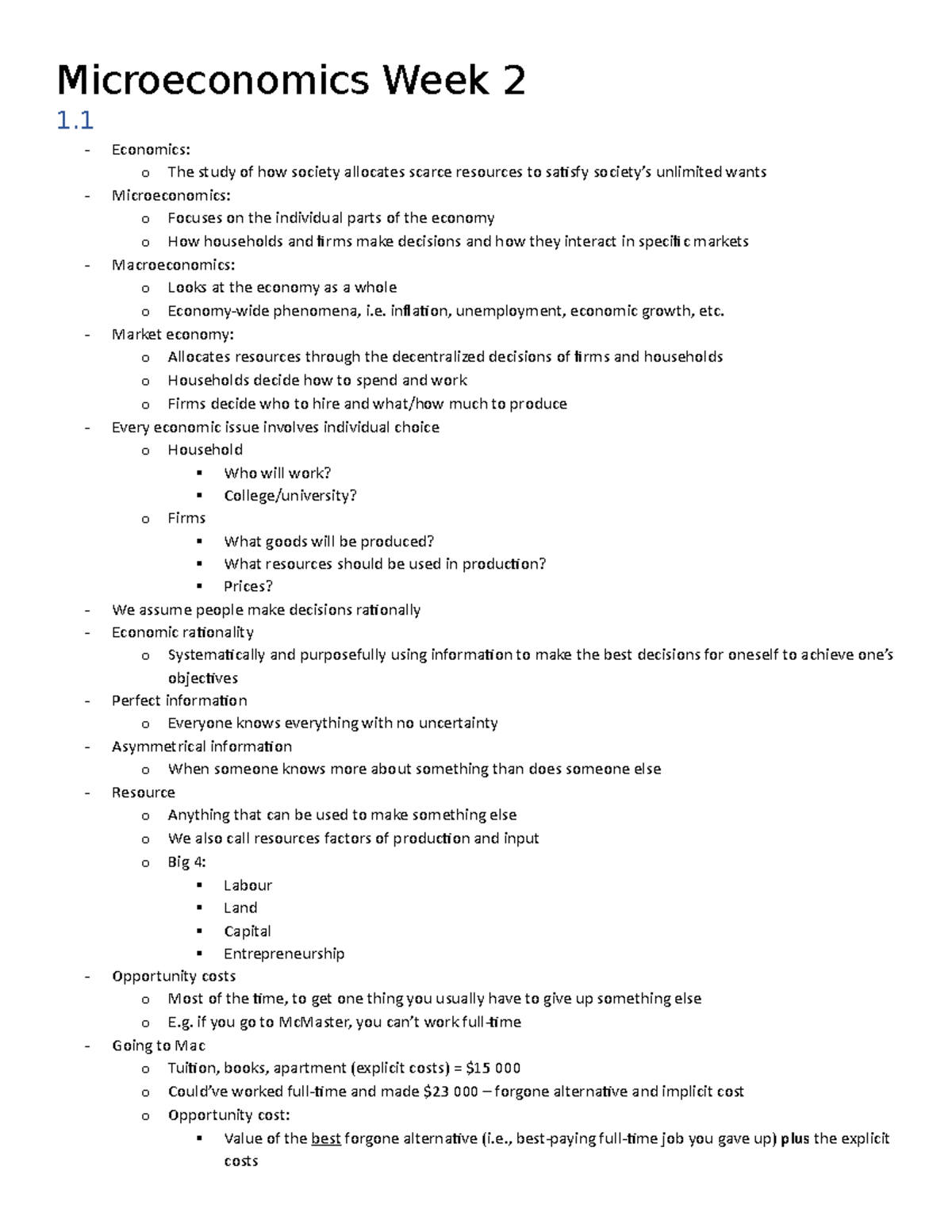Microeconomics Chapter 2 Pdf | Lecture Notes and Handouts – DAWP