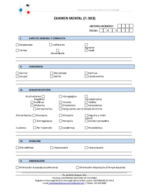 plantilla de evaluacion psicologica