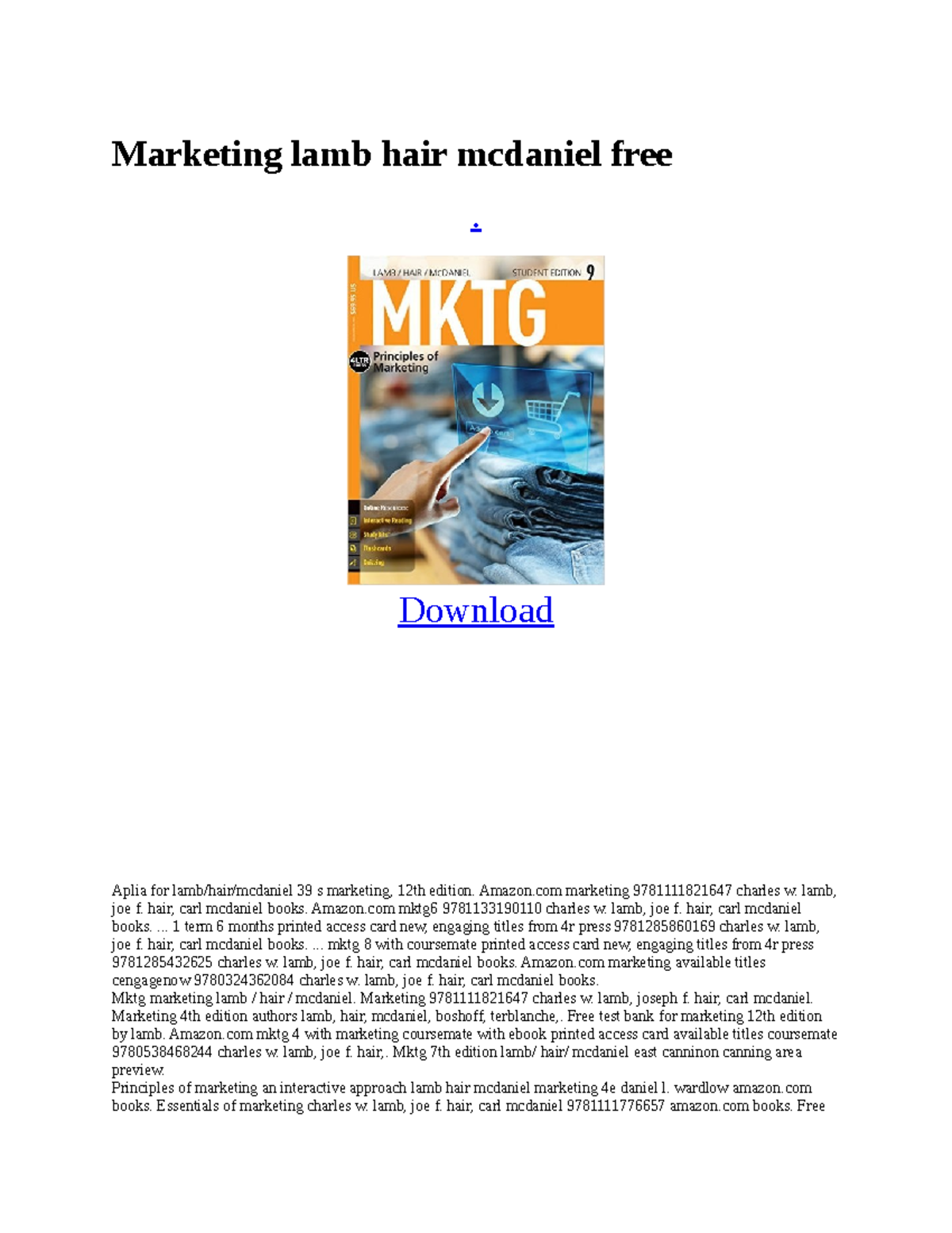 Marketing-lamb-hair-mcdaniel-free Compress - Marketing Lamb Hair ...