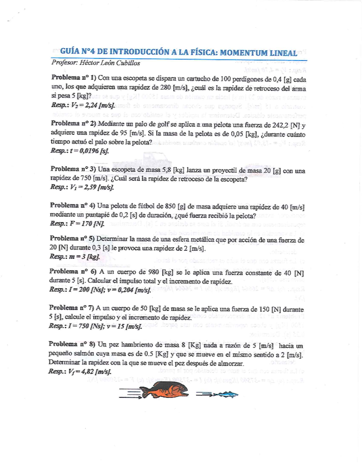 Guia De Momentum Lineal 2014 A Hlc - GUiA N°4 DE INTRODUCCION A LA F ...