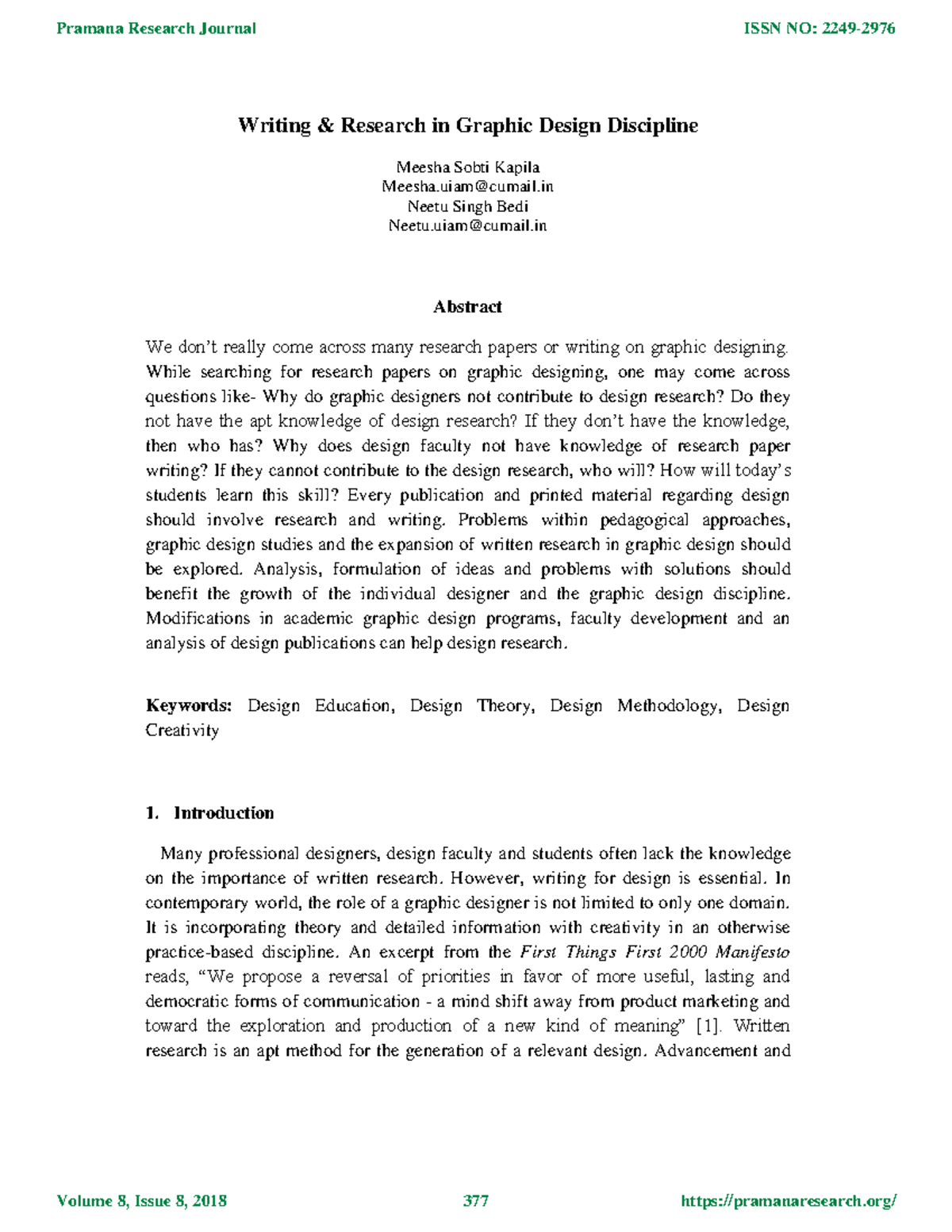 Writing & Research in Graphic Design Discipline - Writing & Research in ...
