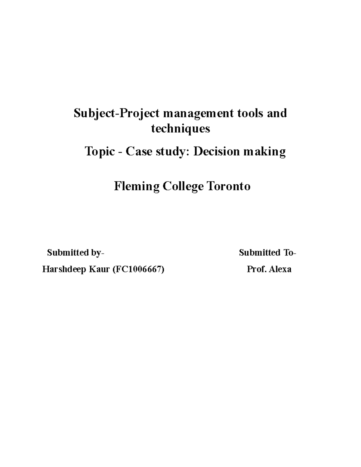 case-study-decision-making-subject-project-management-tools-and