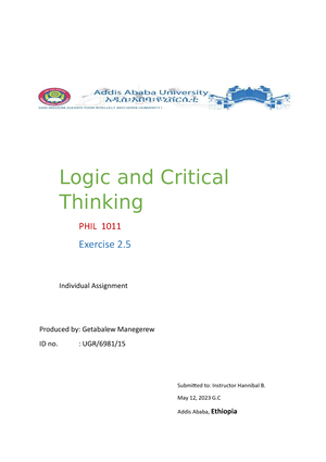 lecture notes on logic and critical thinking pdf