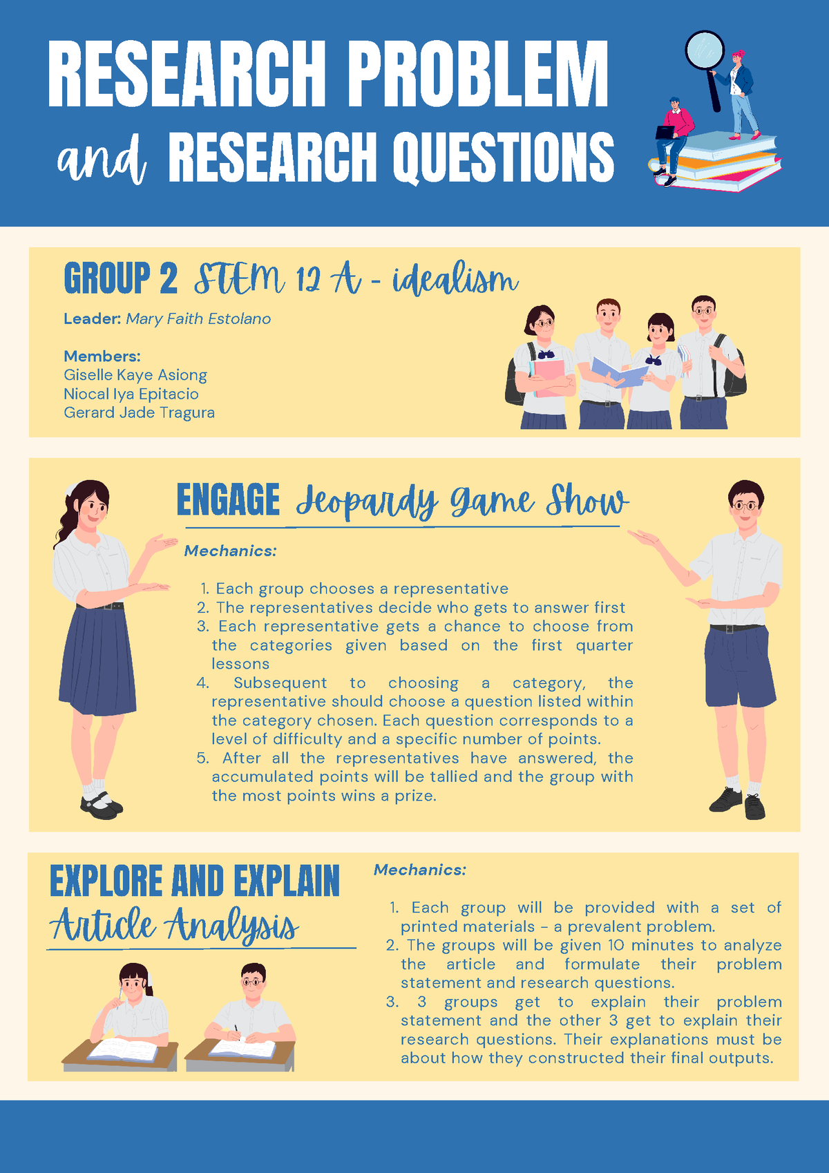 Group 2 Research Problem AND Research Questions - ENGAGE Jeopardy Game ...