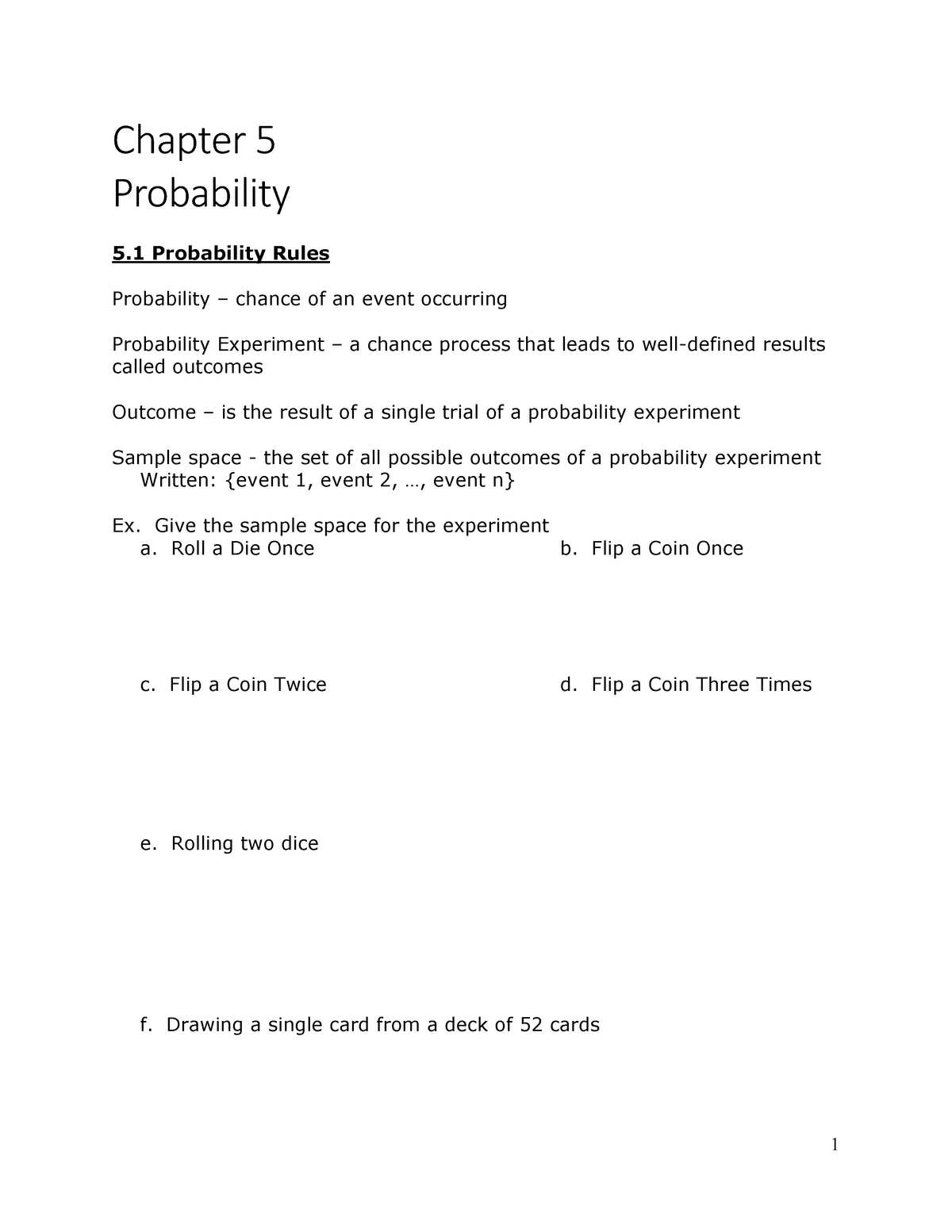 Probability Rules Worksheet Answers