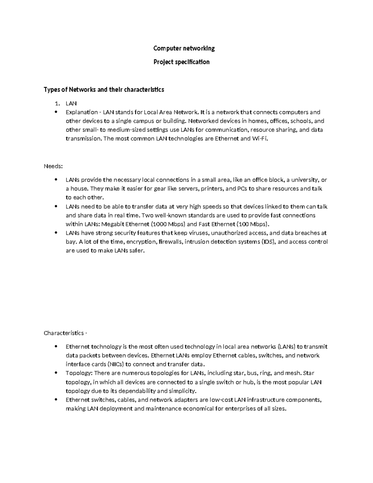 unit 19 computer networking assignment 1