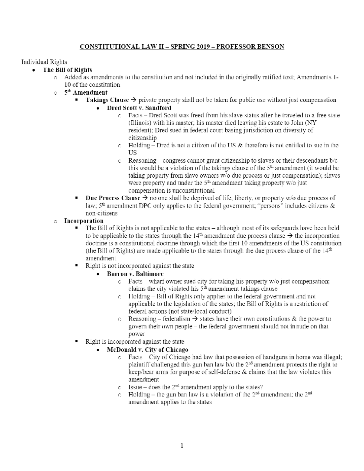 Constitutional Law Outline - (LAWS4284) - Studocu