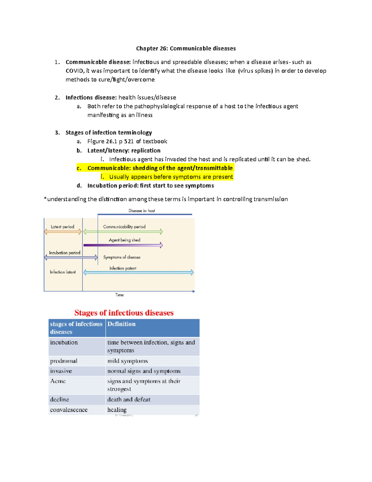 Chapter 26-1-KEY - Nursing - Chapter 26: Communicable Diseases ...