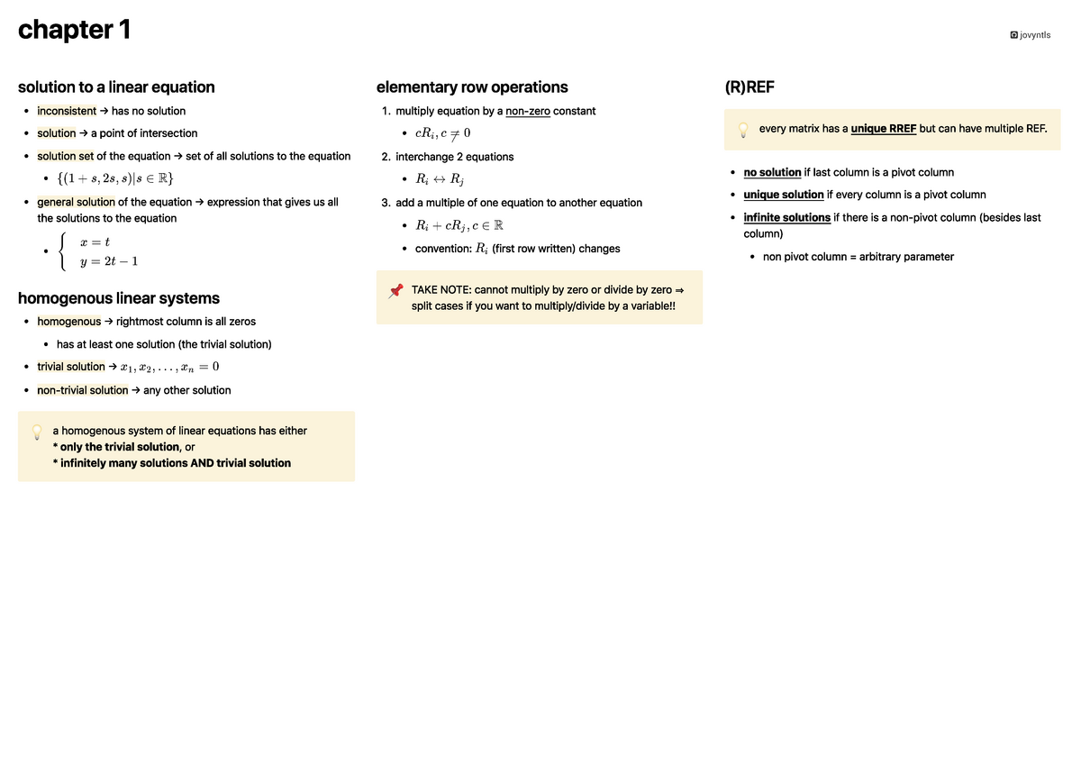 MA2001 Cheatsheet - MA2001 - NUS - Studocu