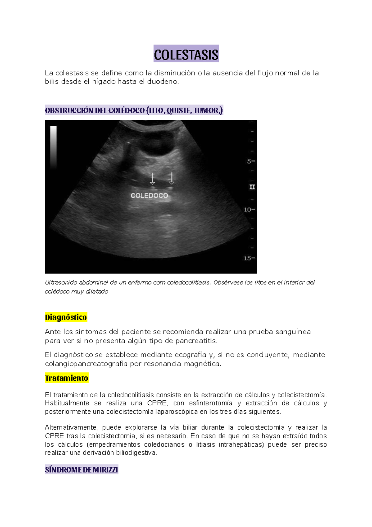 Colestasis COLESTASIS La colestasis se define como la disminución o