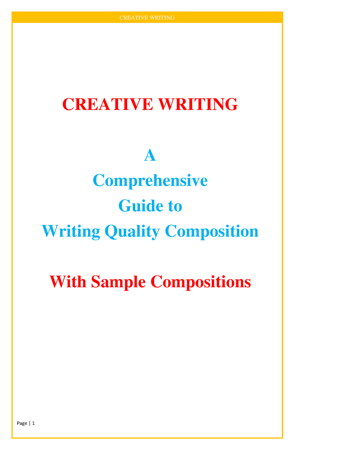 creative writing compositions