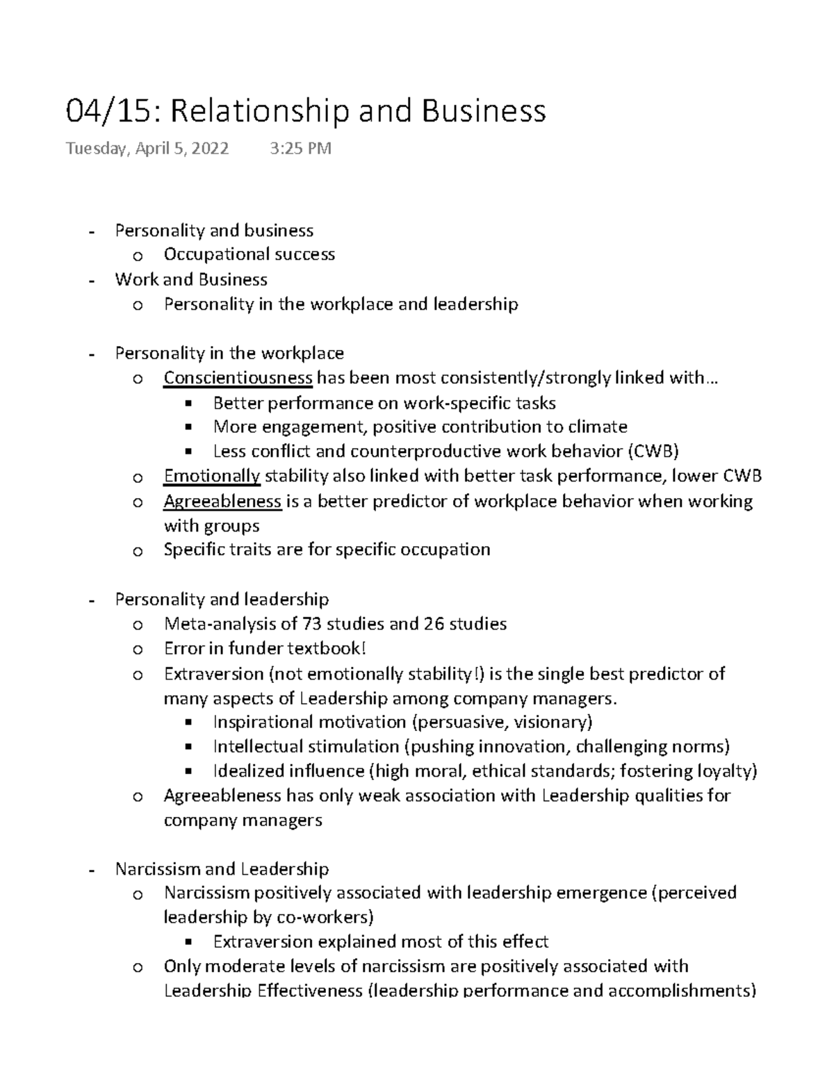0415 Relationship and Business - Personality and business Occupational ...