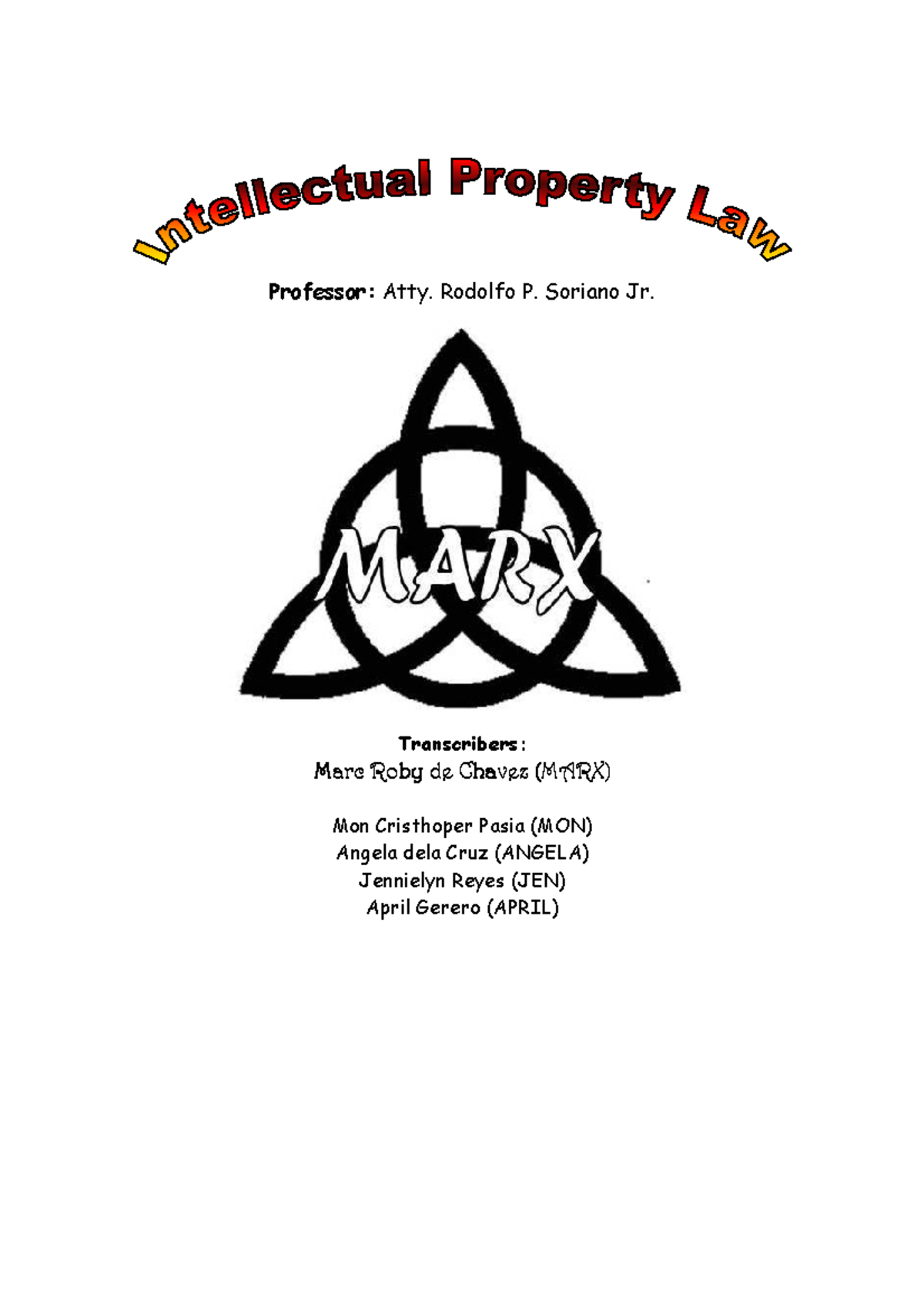 Law on Intellectual Property Code of The Philippines Reviewer