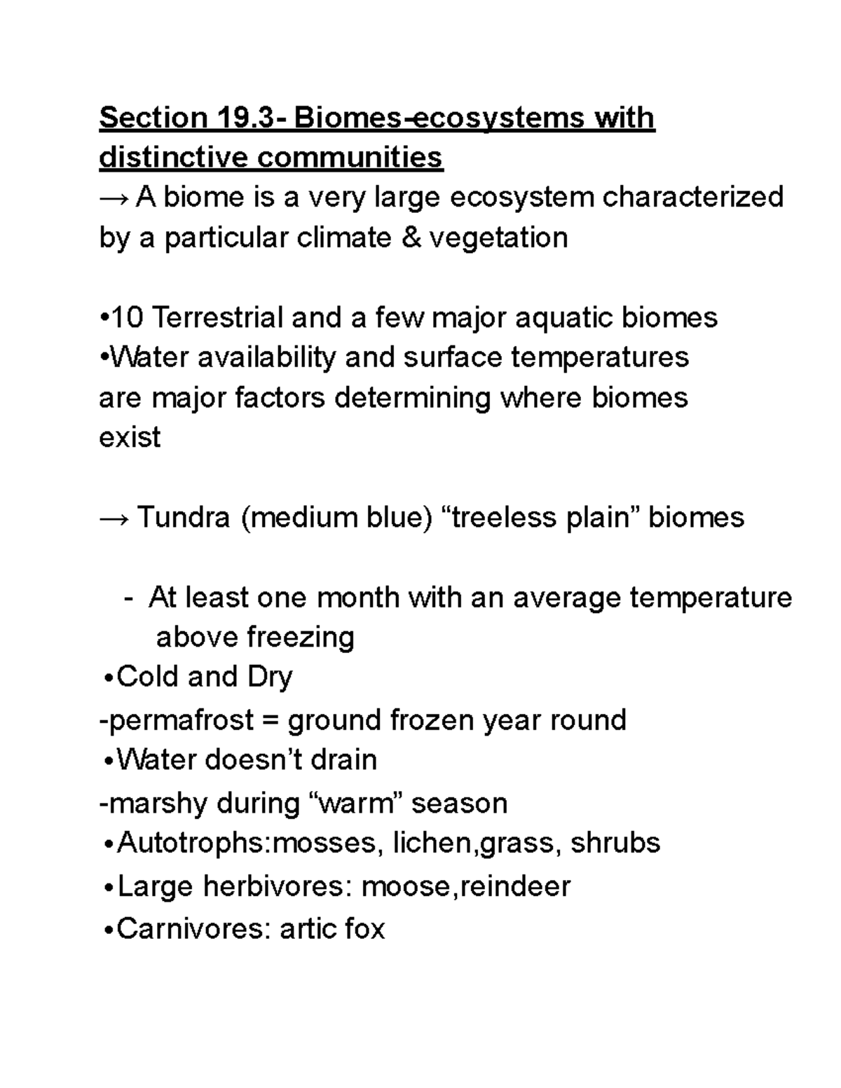 Chapter 19 Section 3-Biomes-ecosystems With Distinctive Communities ...