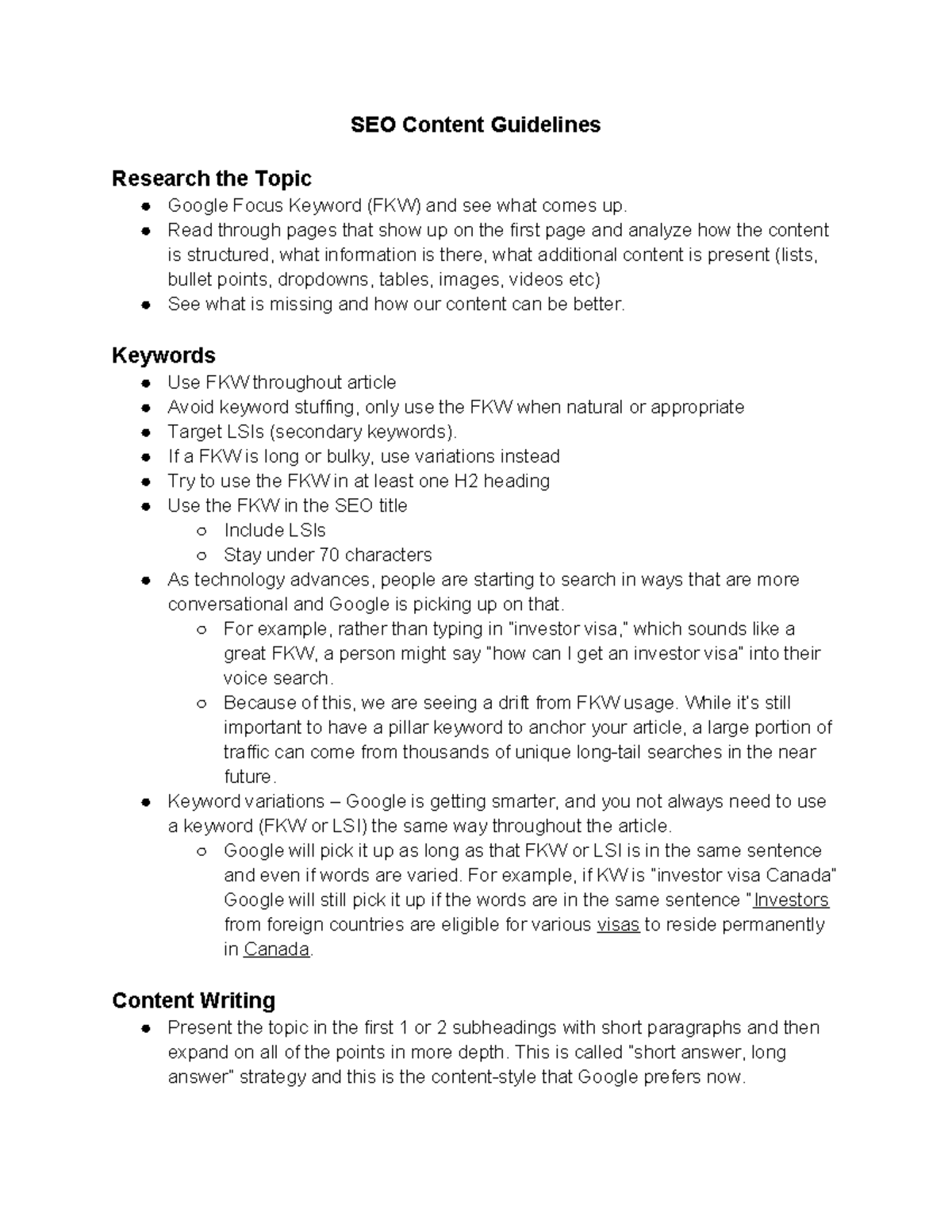 Content Writing Guide - Final Exam Consumer Behaviour MKTG 2500 - SEO ...