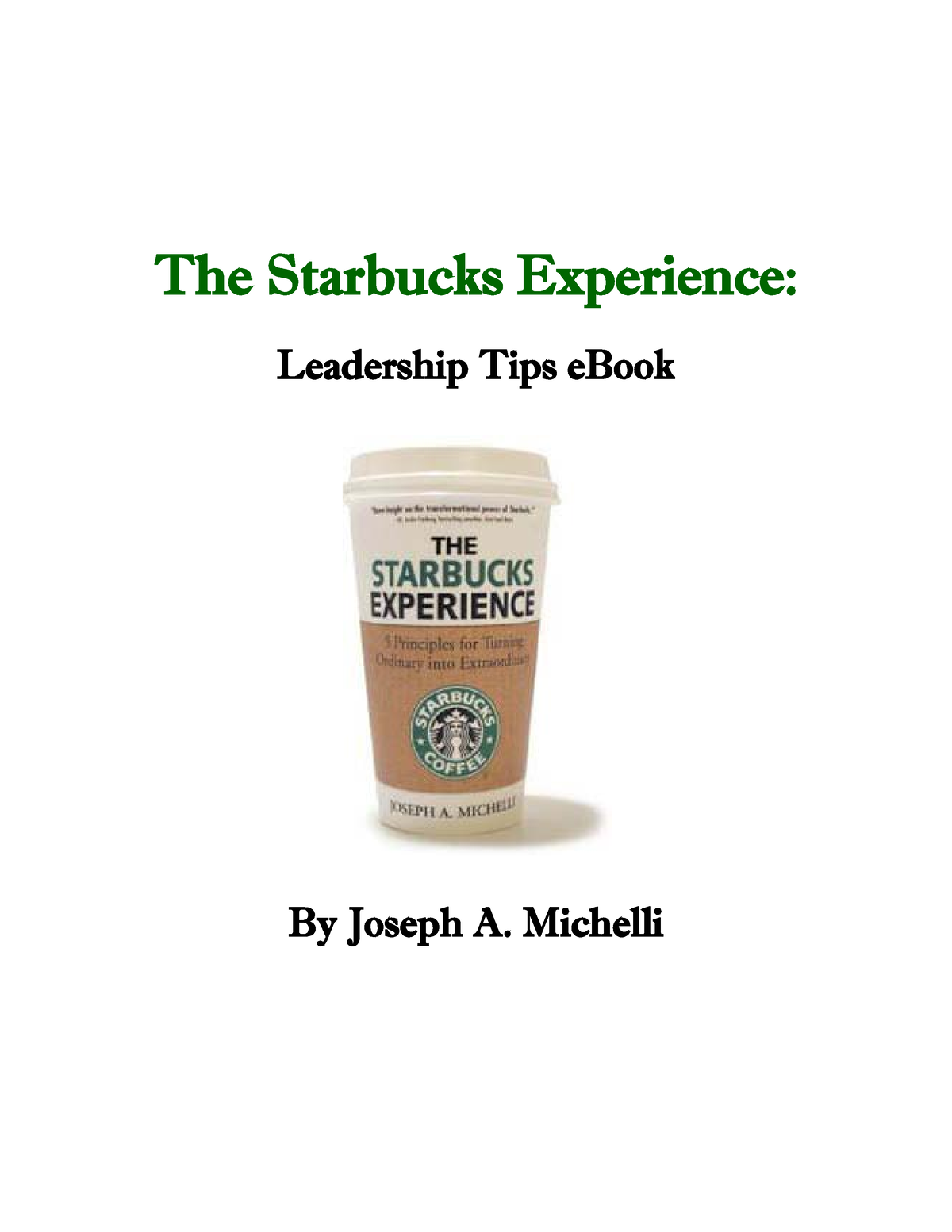 Ebook Starbucks - ENGLISH LINGUISTICS AND LITERATURE - Studocu